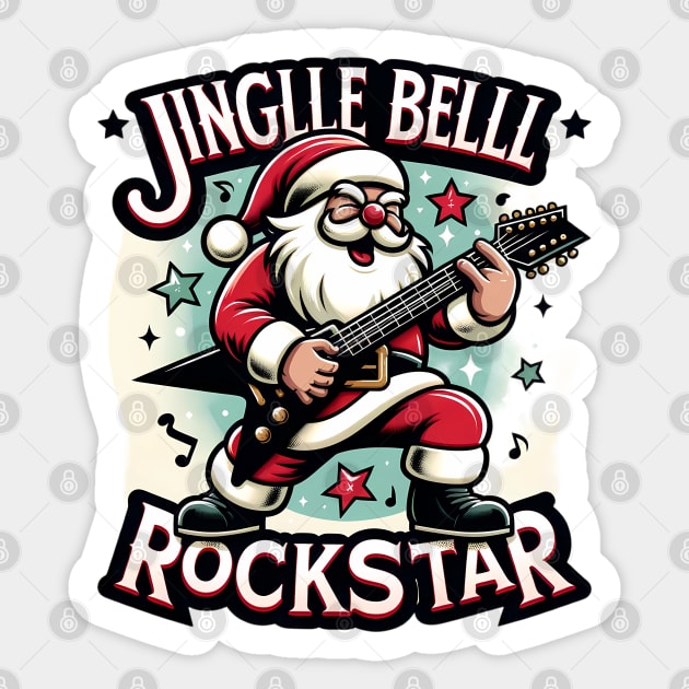 Jingle Bell Rockstar Sticker by MZeeDesigns